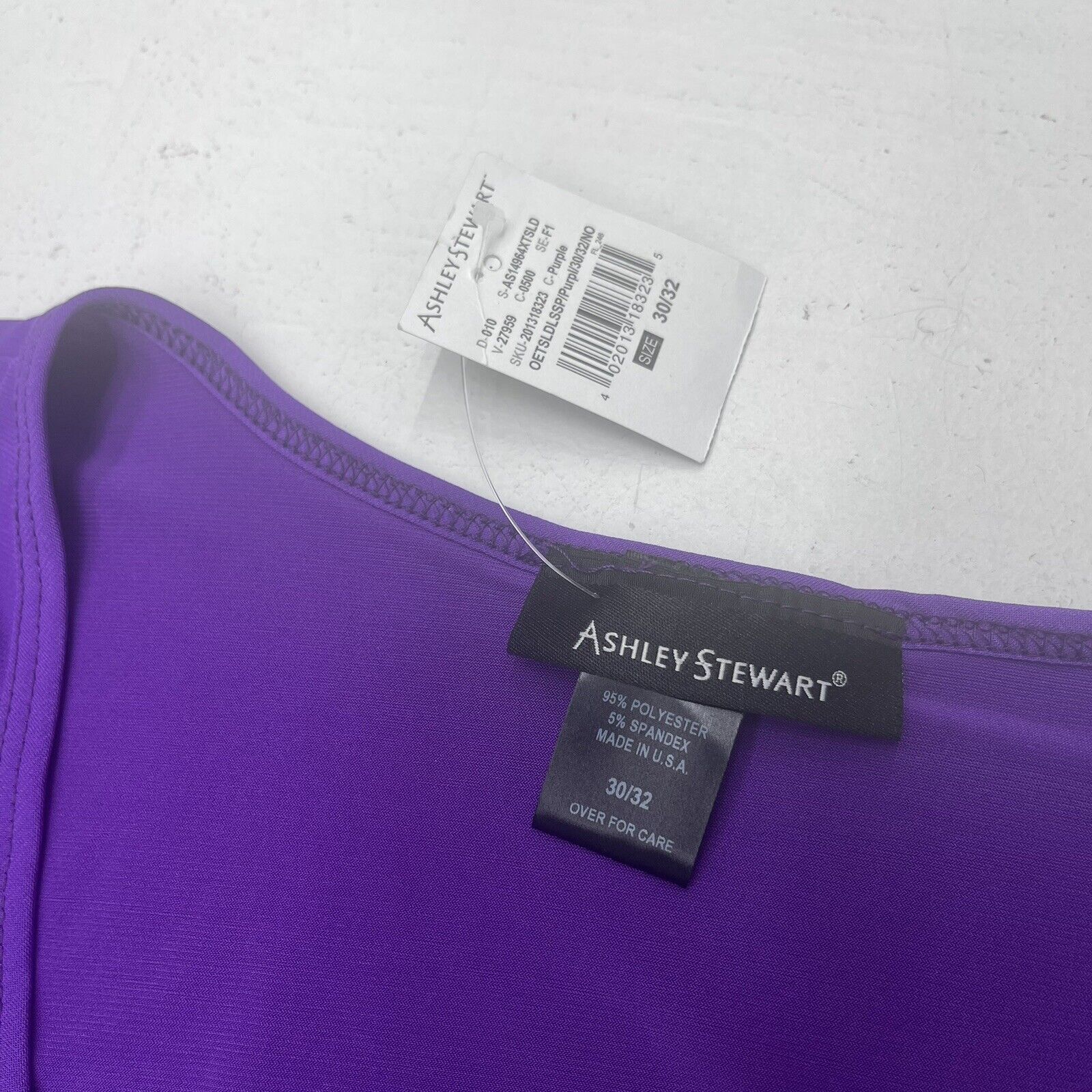 Ashley Stewart Purple Tall Cut Out Jumpsuit Women's Plus Size 30