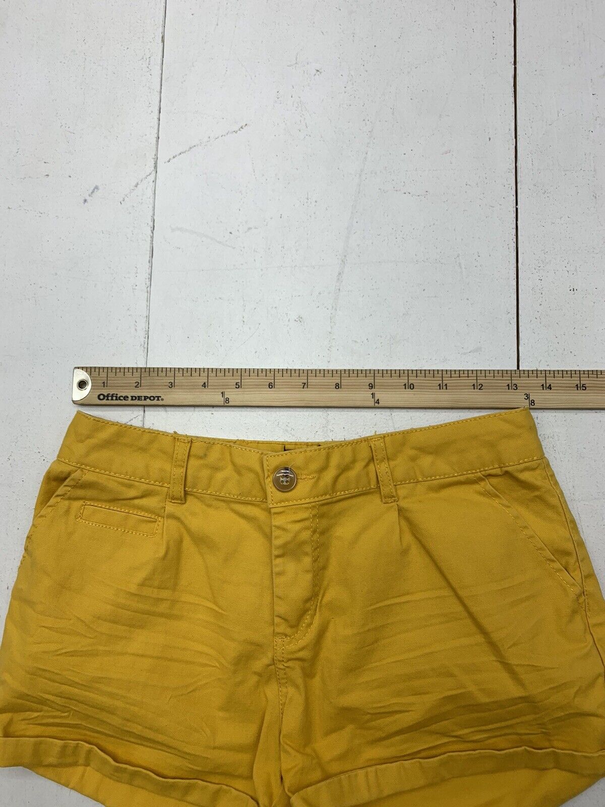 Ambiance Apparel Womens Yellow Shorts Size Small - beyond exchange