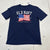 Old Navy Navy Blue Flag Printed Short Sleeve T-Shirt Unisex Kids Size XL NEW