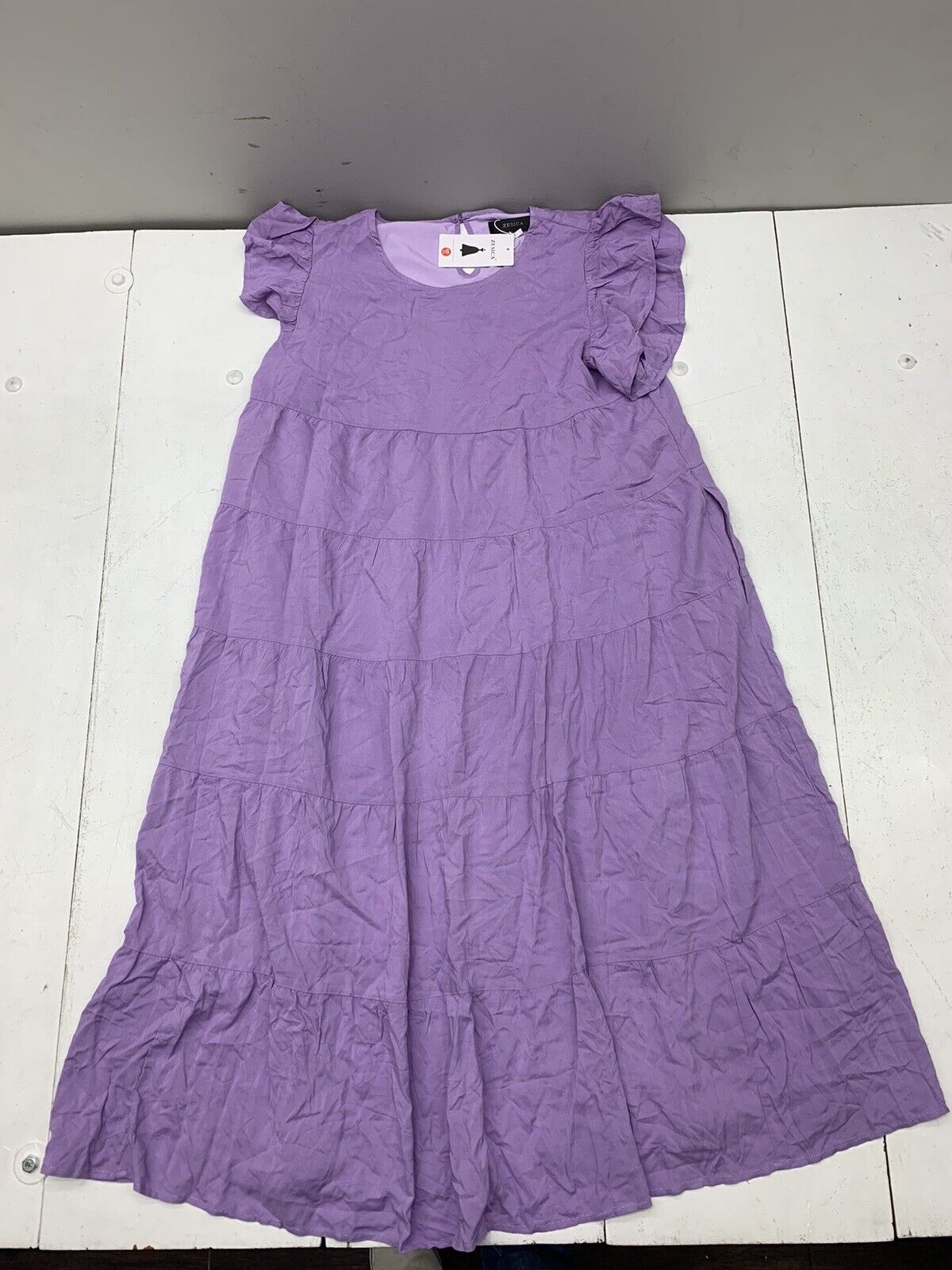 Adrienne Vittadini Womens Purple What Polka Dot Dress Size medium - beyond  exchange