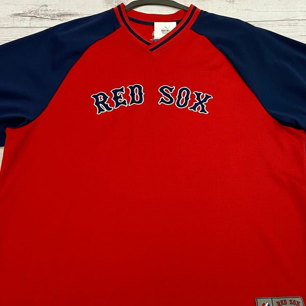 Vintage Majestic Boston Red Sox V Neck Jersey XLarge Kids S Adult USA Made