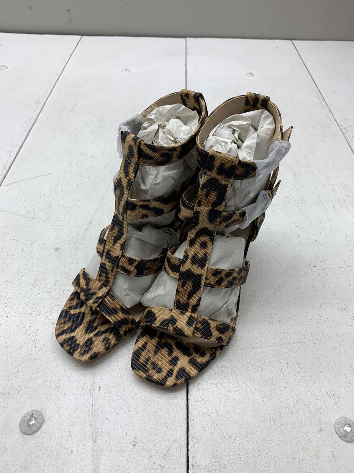 Leopard Square Toe Flat Heel Sandal | Shoes | Sandals heels, Heels, Leopard  print heels