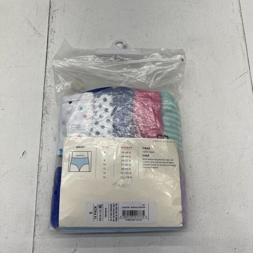 Cat & Jack Multicolored 10 Pack Briefs Underwear Girls Size 6 NEW - beyond  exchange