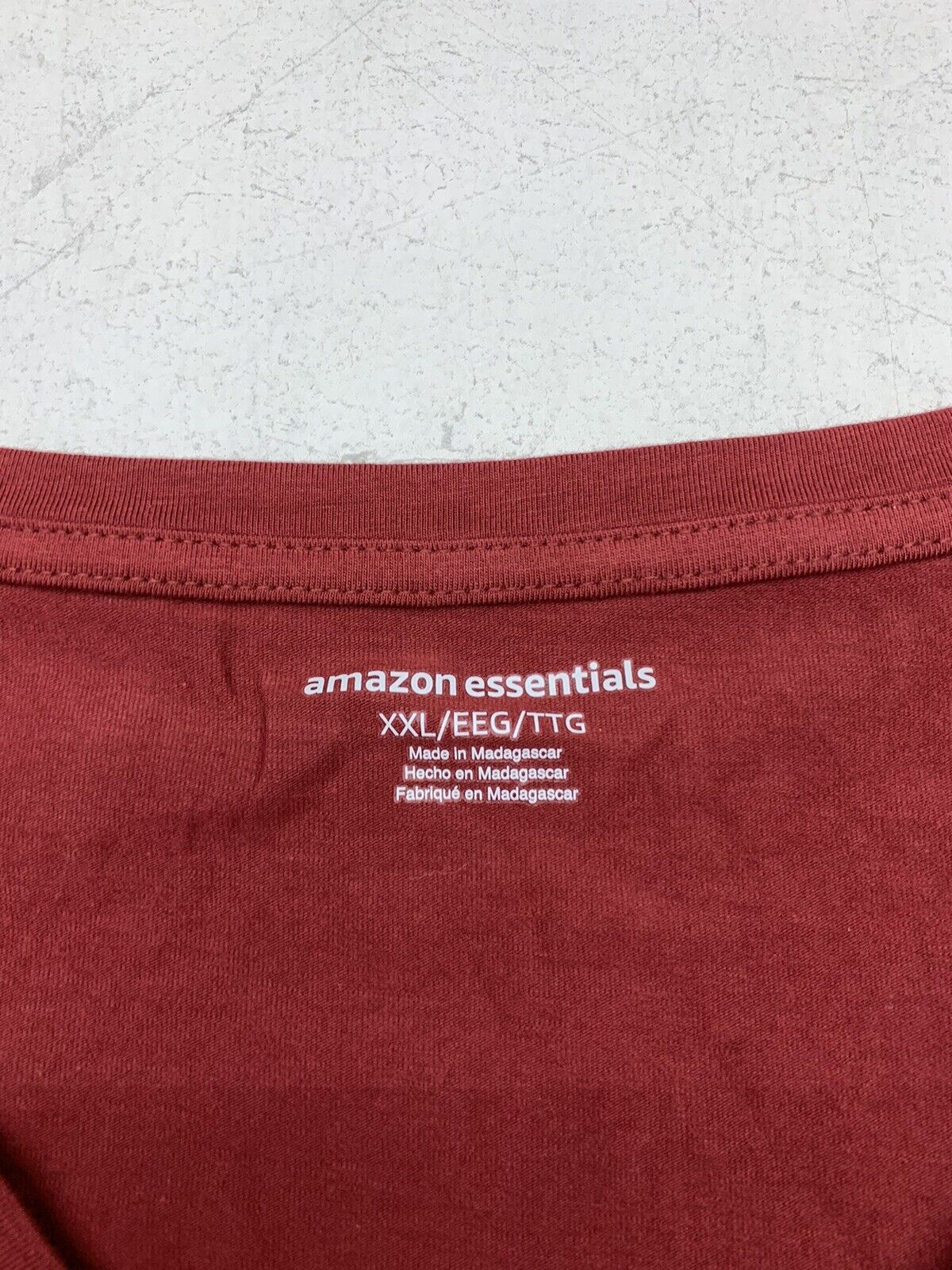 Essentials Mens Red V Neck Short Sleeve Shirt Size XXL