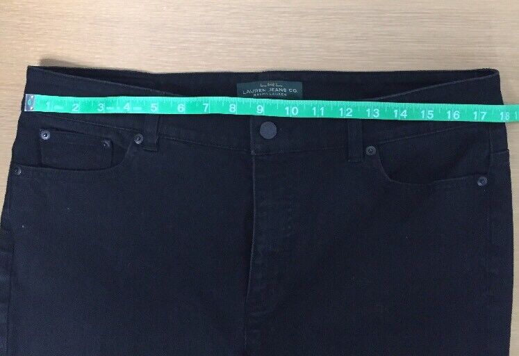 Joan Vass Black Skinny Denim Jeans Women Size 14 - beyond exchange