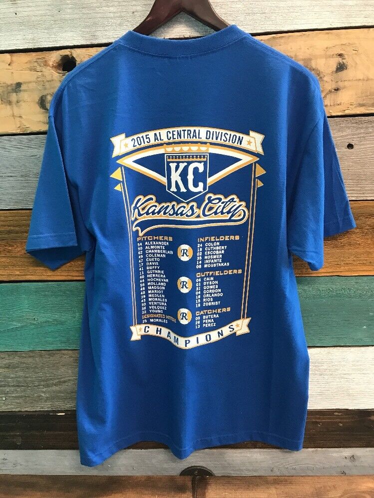 47 Mens Blue Kansas City Royals Long Sleeve Shirt Size Medium