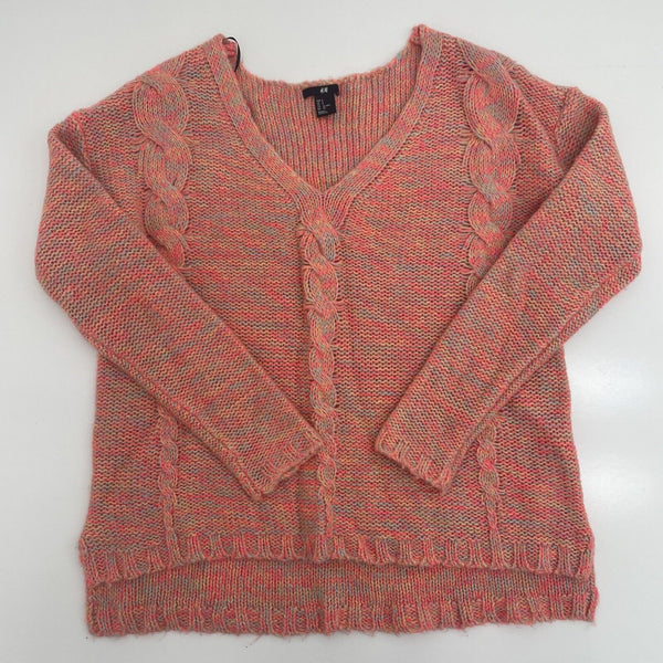 Ralph Lauren Sport Pink Knit V Neck Sweater Women's Size Medium