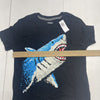 Old Navy Black Pixilated Shark Short Sleeve T Shirt Youth Boys Small New