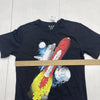 Children’s Place Black Spaceship Graphic Short Sleeve T Shirt Youth Boys M New