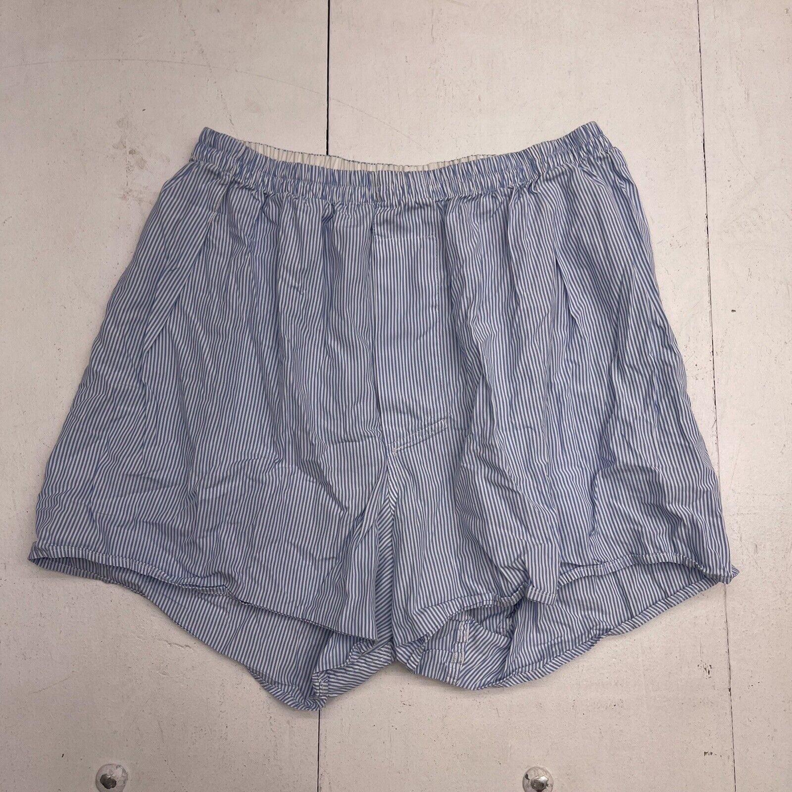 Boxer Short - Blue Stripe Cotton