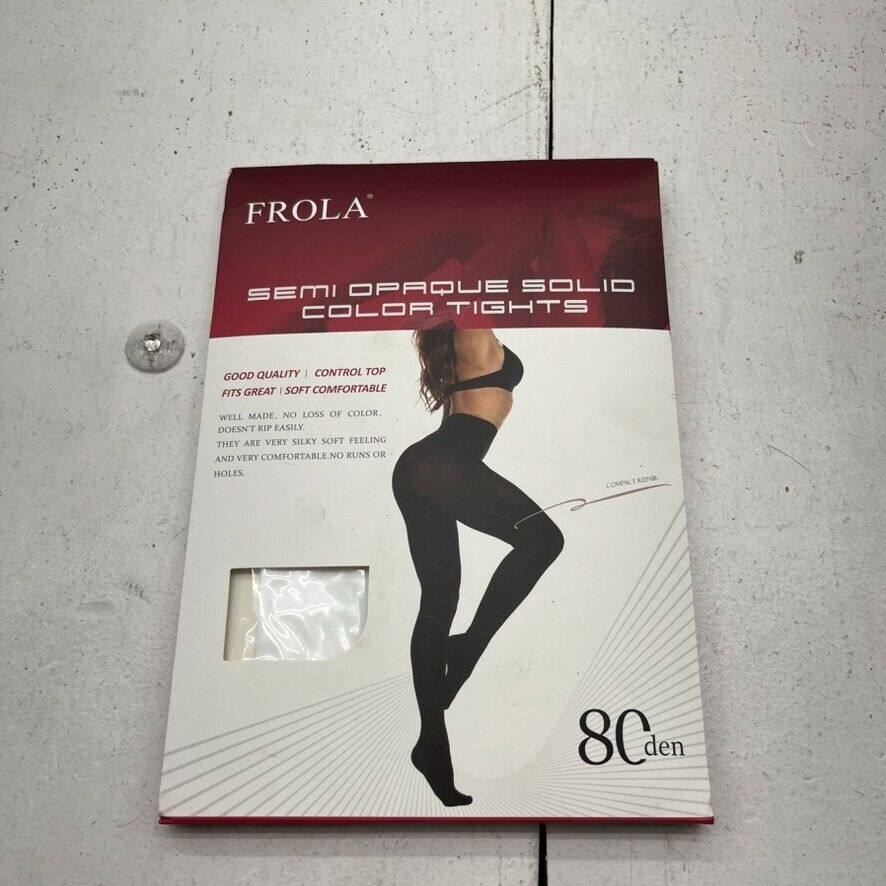 Frola White Semi Opaque Tights Women's Size Large/X-Large NEW - beyond  exchange