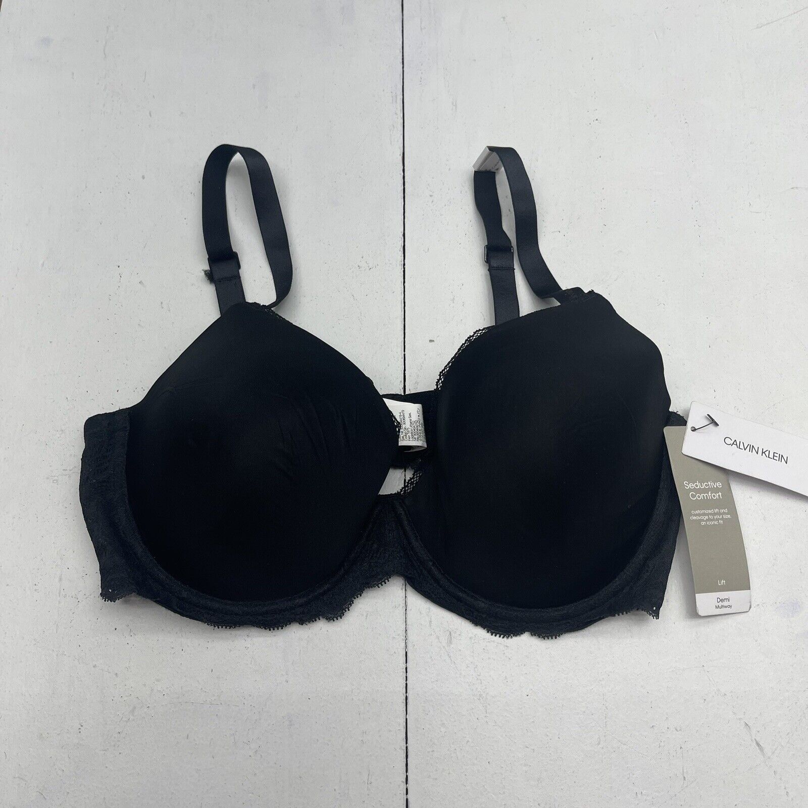 Calvin Klein Black Demi Multiway Lift Bra Women's Size 38D New