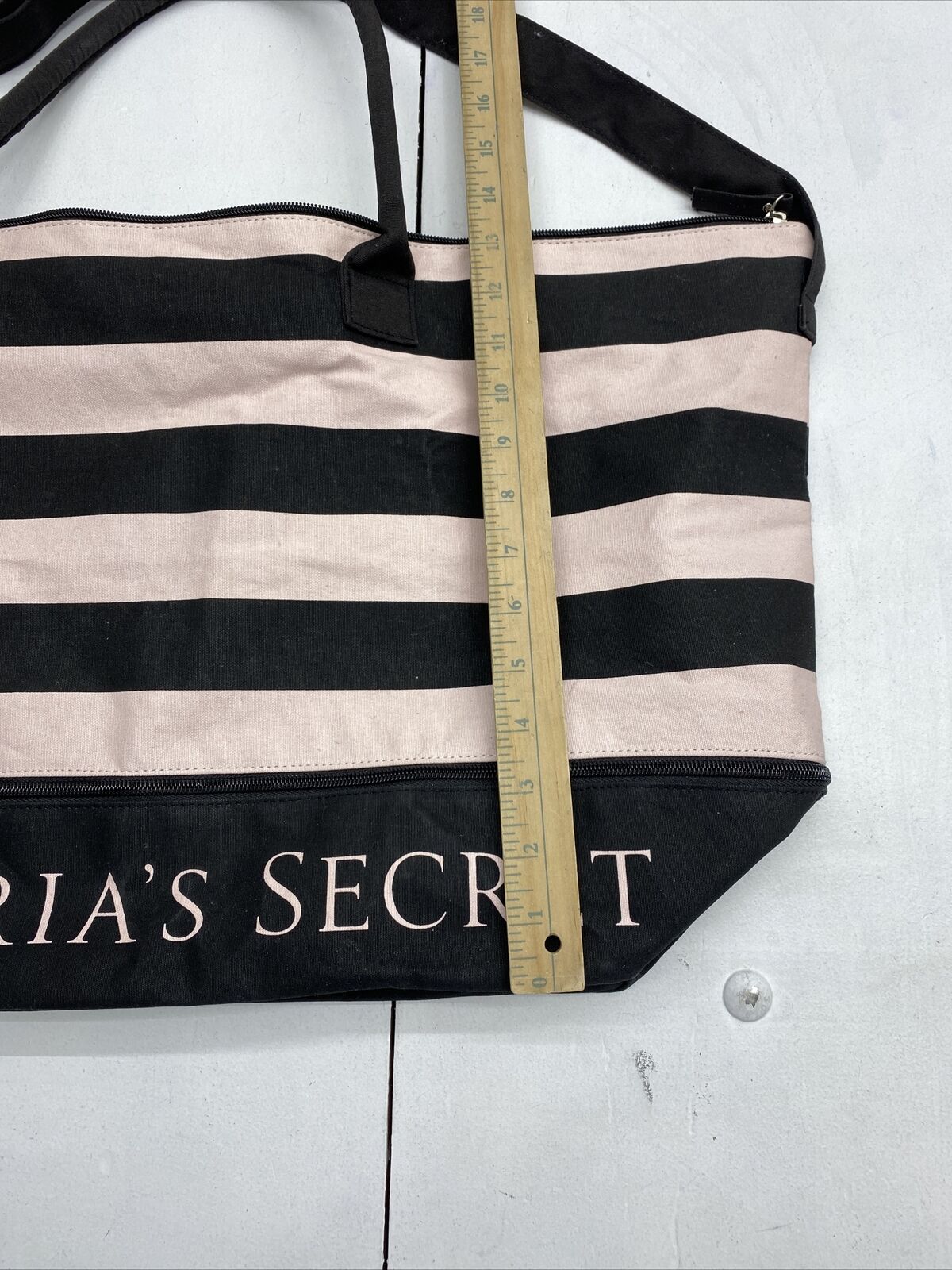Victoria's Secret Expandable Weekender Tote Bag, Pink/Black