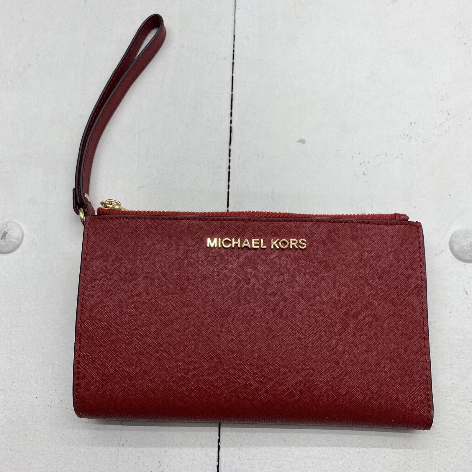 Michael Kors Outlet: Michael Jet wallet set in textured leather - Red