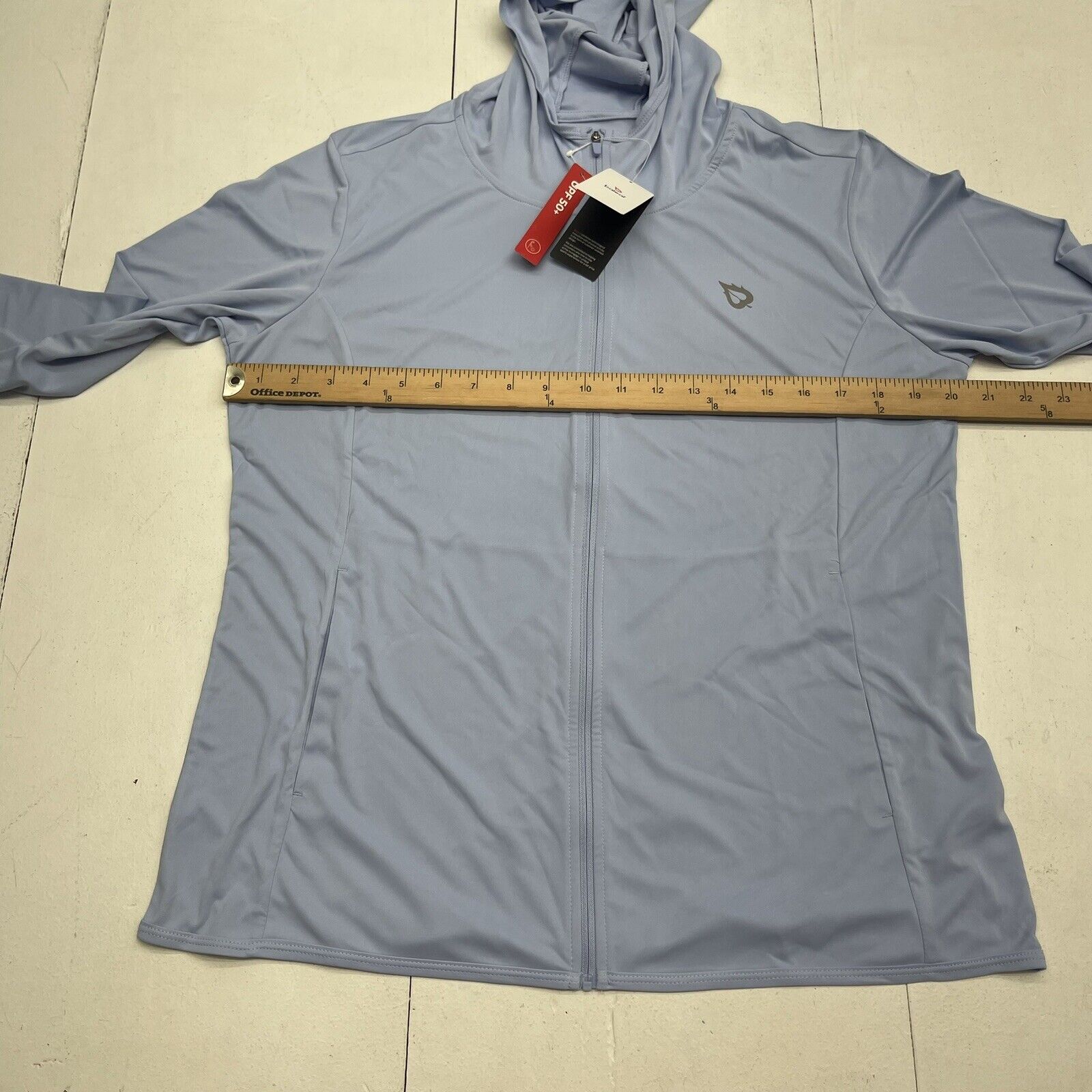 Baleaf Blue UPF 50 Long Sleeve Hooded Zip Up Jacket Women's Large
