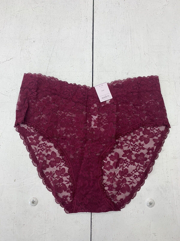 Auden Womens Purple Lace Briefs Size XL