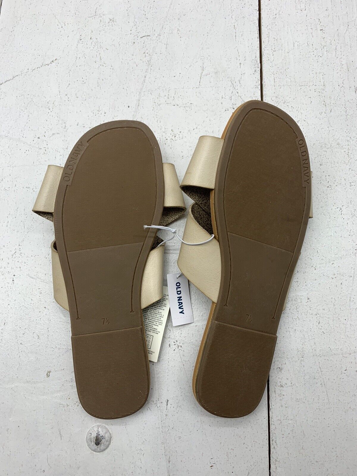 Old Navy Womens Tan/Brown Cross Strap Slip On Sandals Size 7.5 - beyond  exchange