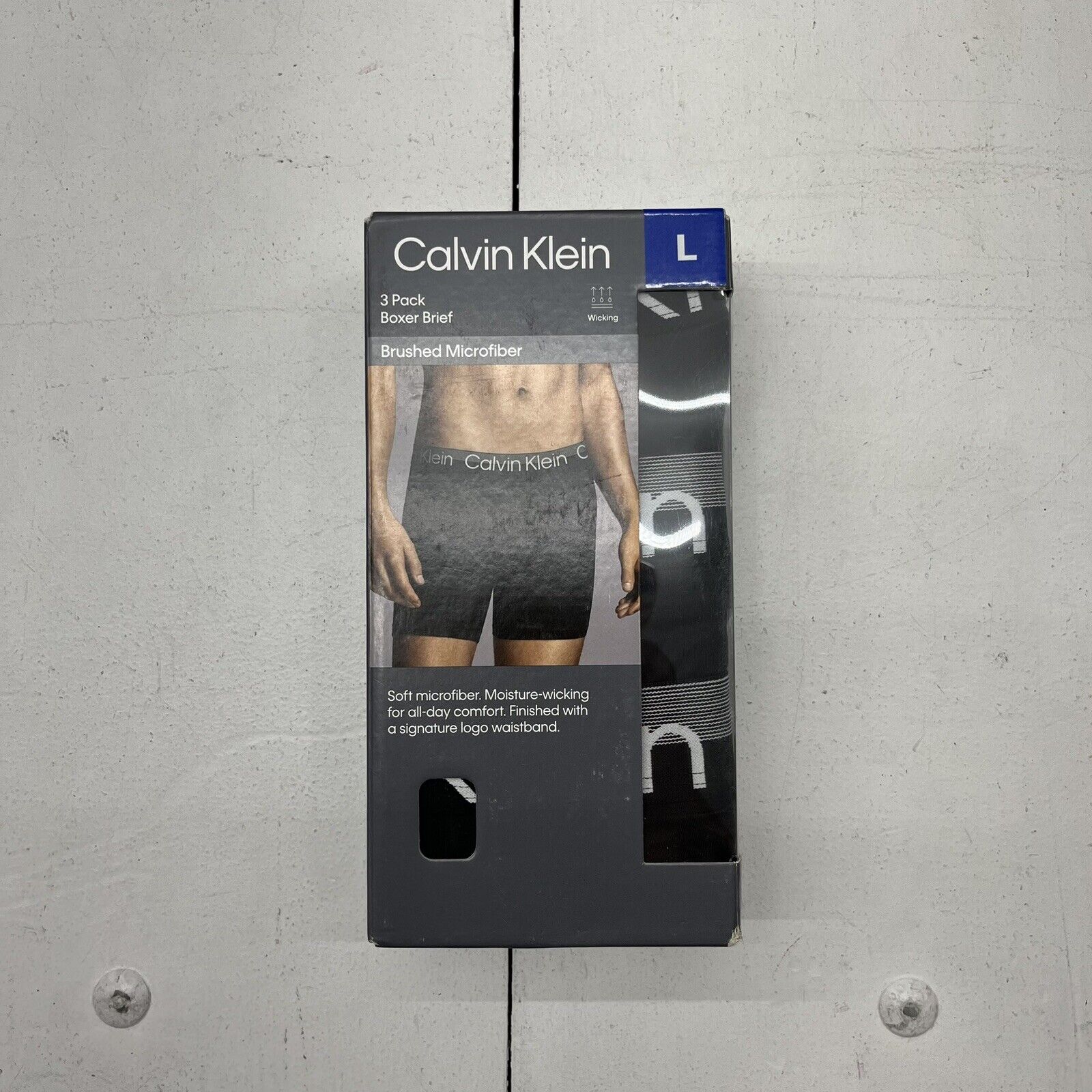 Calvin Klein Men's 3 Pack Boxer Briefs Microfiber Mesh Black