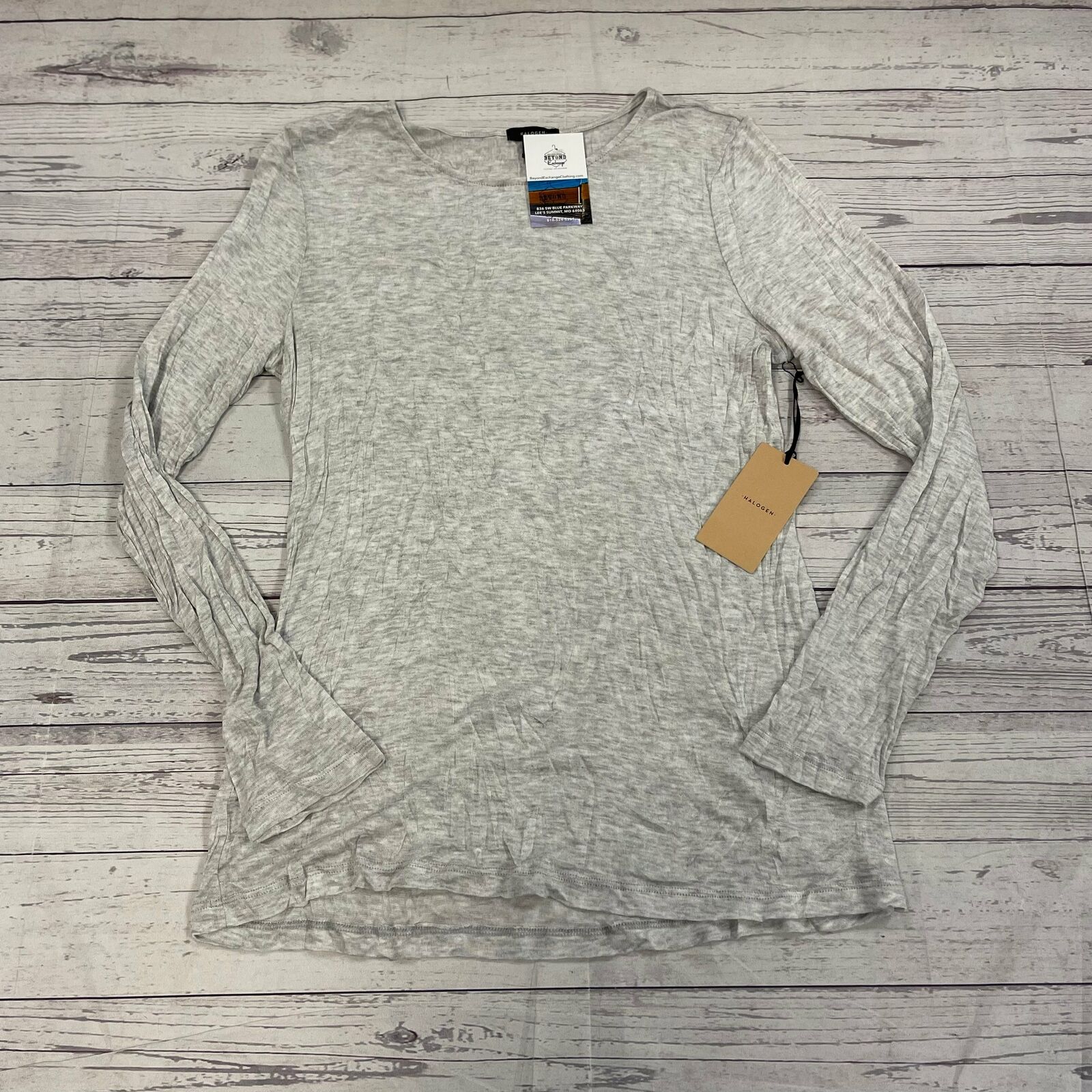 Halogen Light Heather Grey Long Sleeve Women's Size XL New