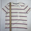 Old Navy White Softest Stripe Short Sleeve T Shirt Youth Boys Size Small