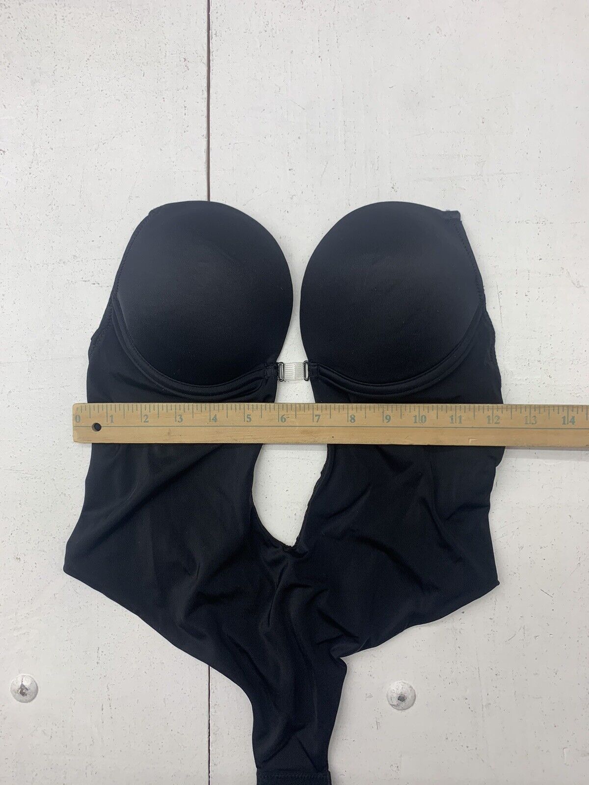 Unbranded Womens Black Backless Invisible Strap Bra Size 34