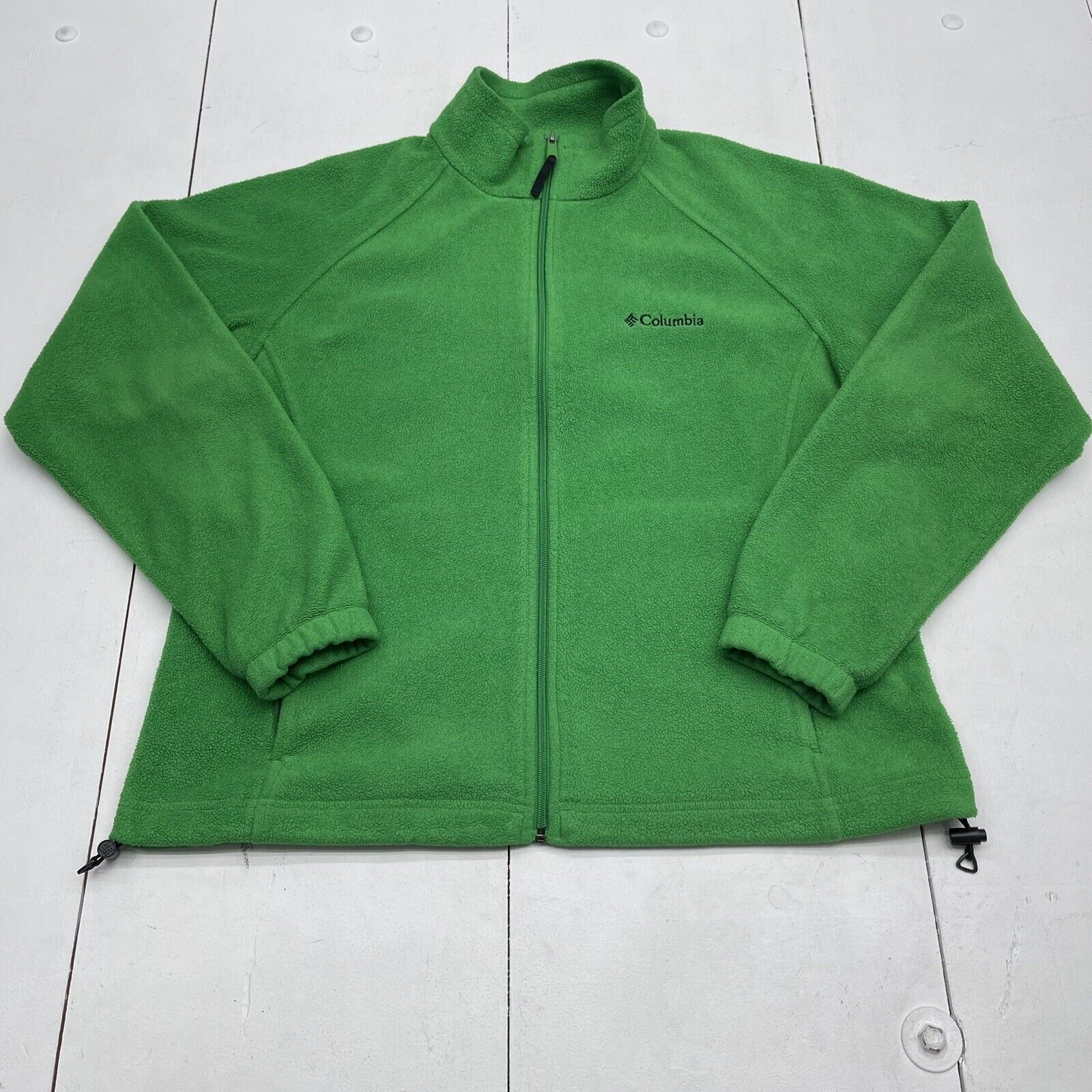 Columbia Green Fleece Full Zip Up Jacket Mens