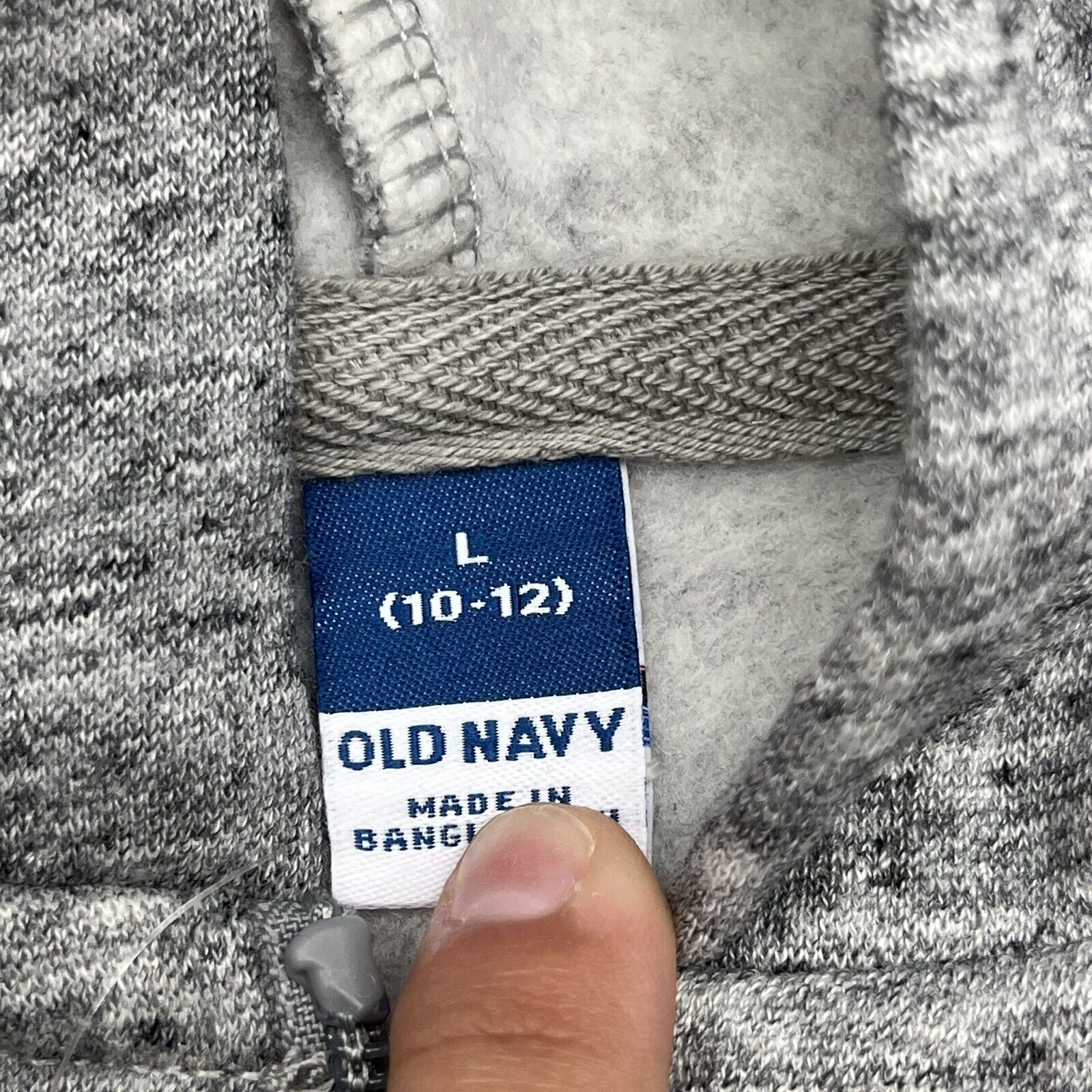 Old Navy Collection Large Junior Grey/Black Zipper Jacket RN 54023 CA 17897