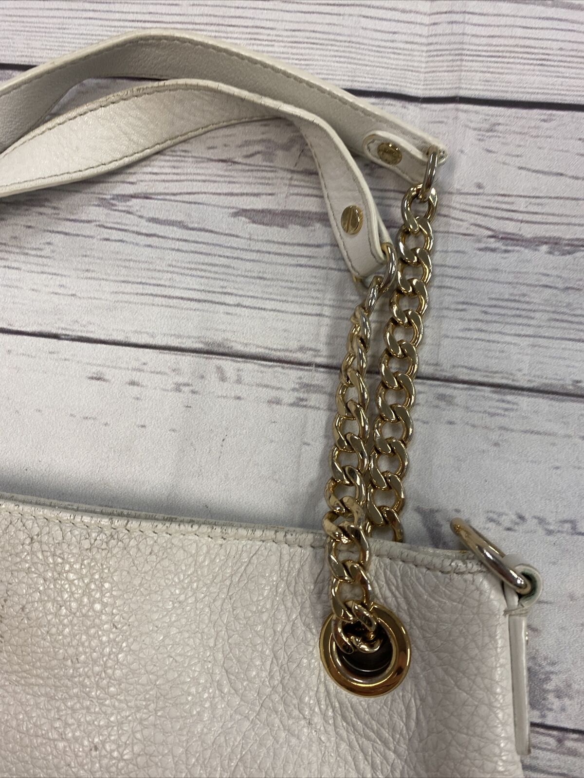Jet set leather handbag Michael Kors White in Leather - 32967854