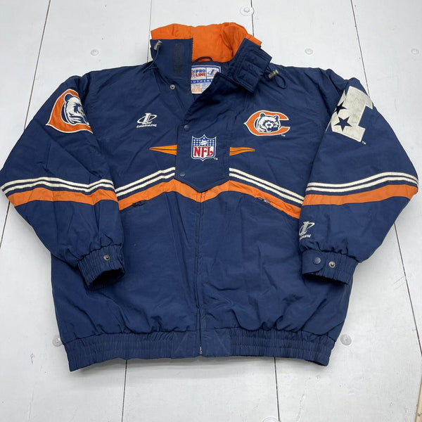 NFL Pro Line Women's Chicago Bears Navy and Orange Puffer