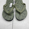 Old Navy Green Dinosaur Printed Flip Flops Youth Boys Size 3-4 New