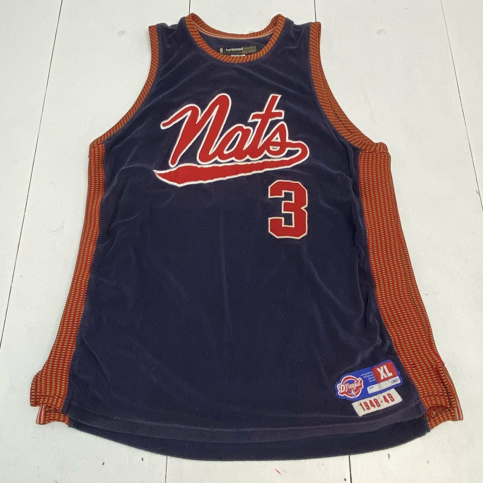 Vintage Reebok Retro Syracuse Nats Nationals NBA Blue Terry Cloth Jers -  beyond exchange