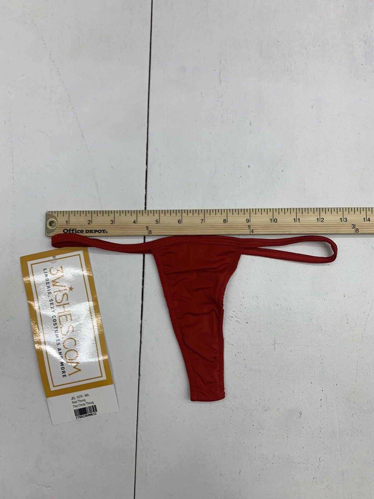 3 Wishes Womens Red Lingerie Thong Size M/L - beyond exchange