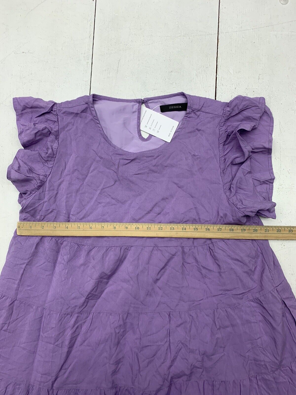 Zesica Womens Purple Flare Dress Size XL - beyond exchange