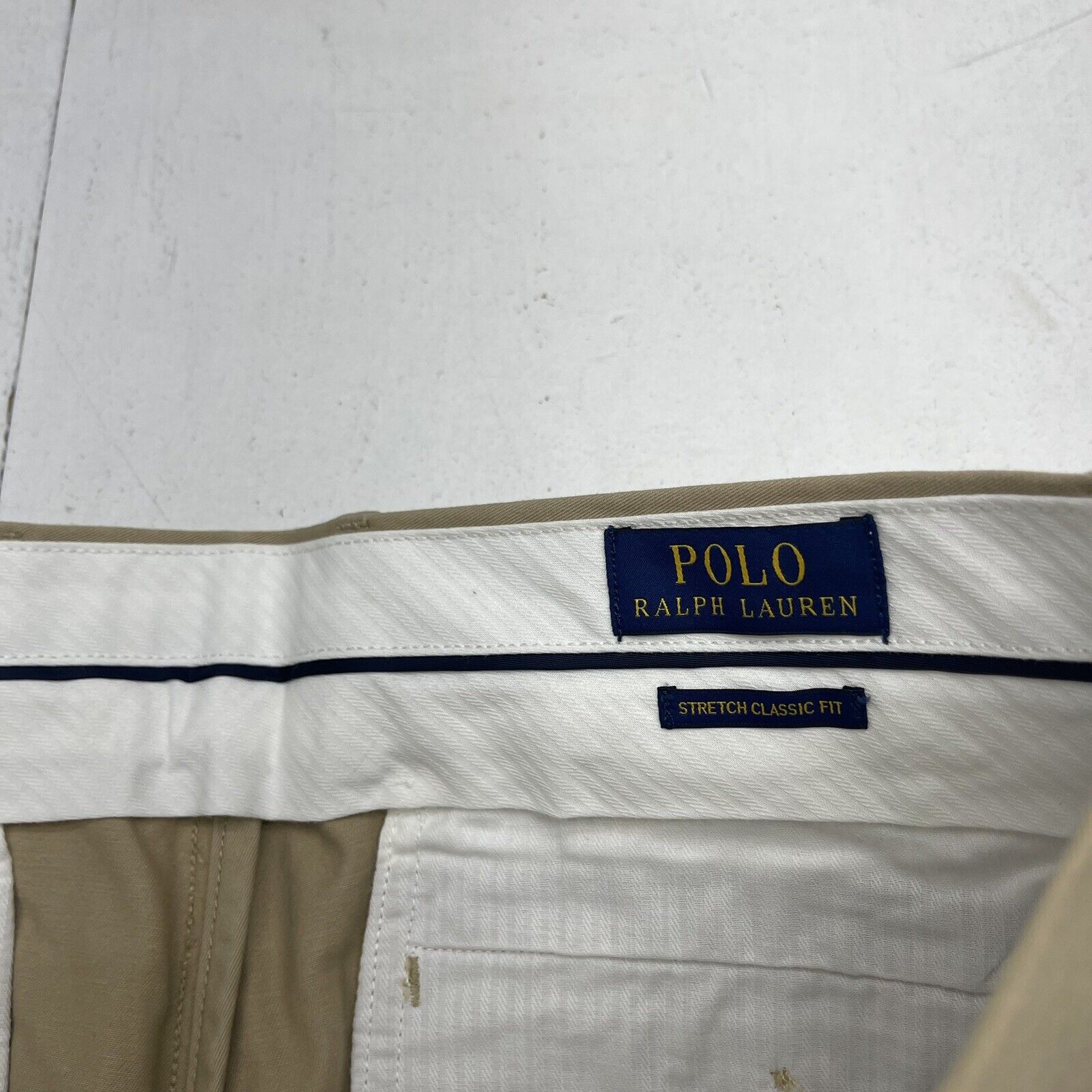 Polo Ralph Lauren Beige 9” Classic Fit Chino Shorts Mens Size 32
