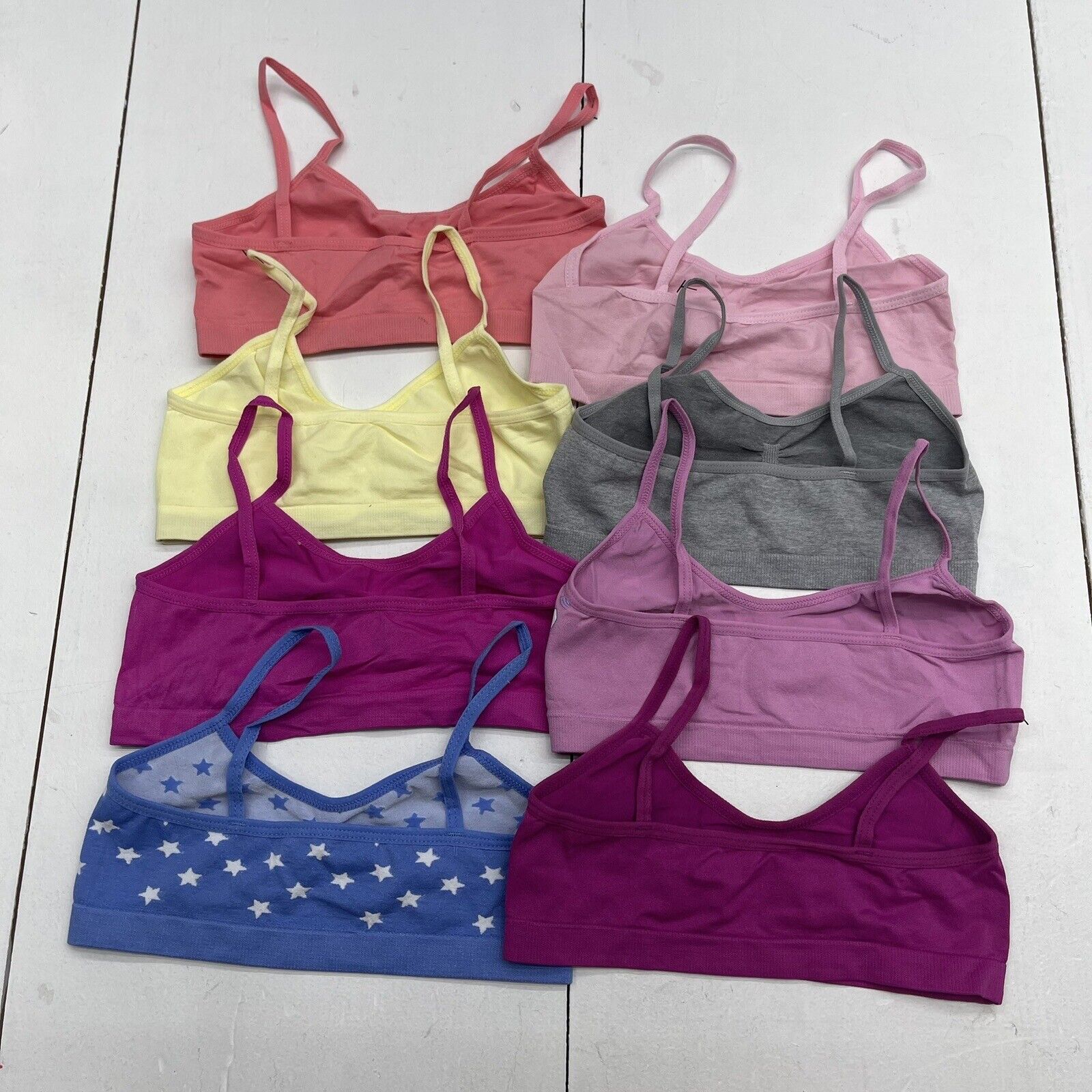 Youth Girls 8 Pack Multicolored Sports Bras Size Small - beyond