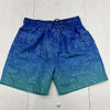 Blue Ombré Palm Tree Print Swim Trunks Boys Size 8 NEW