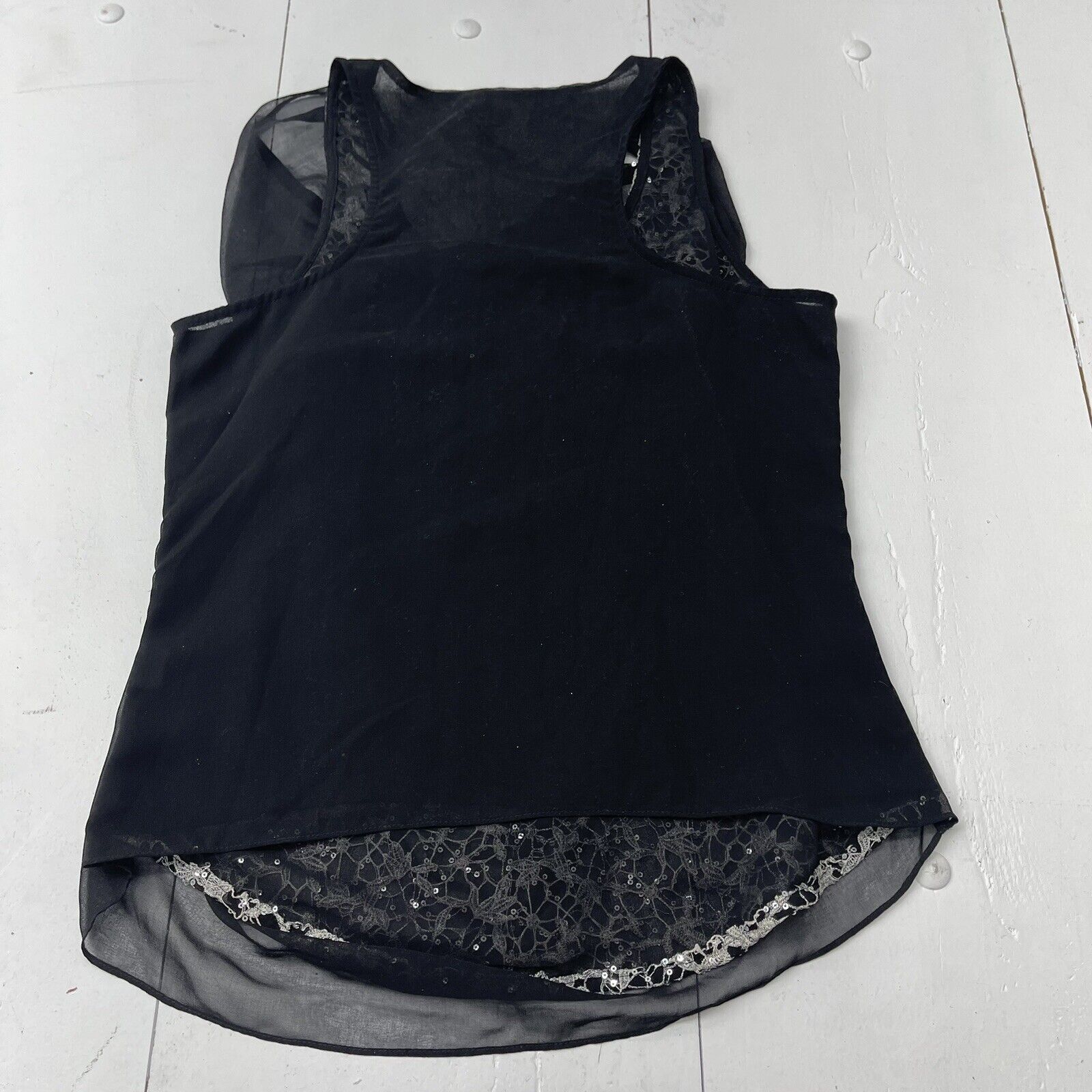 Express Black Lace Crop Tank Top Women’s Size Large New