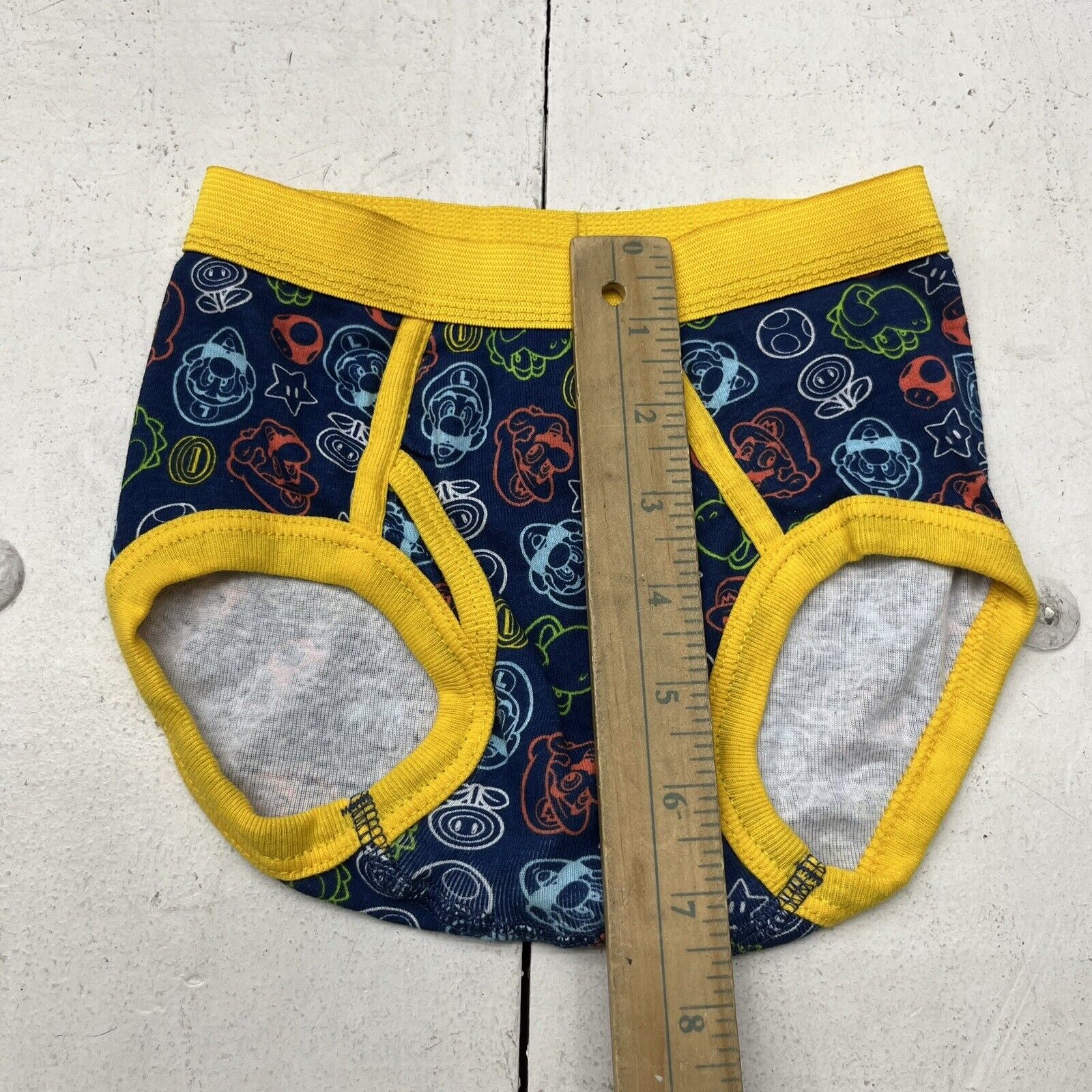 Super Mario Blue & Yellow Printed Underwear Boys Size 4 NEW