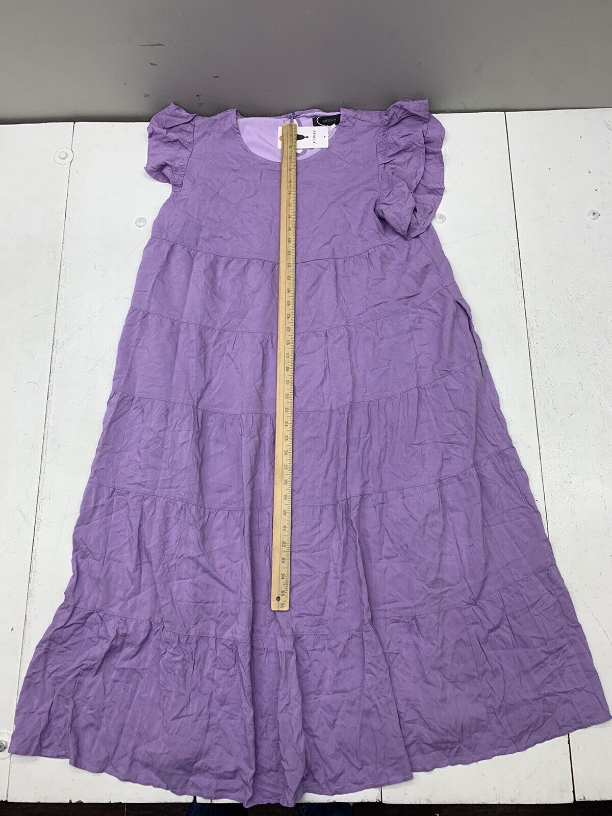 Zesica Womens Purple Flare Dress Size XL - beyond exchange