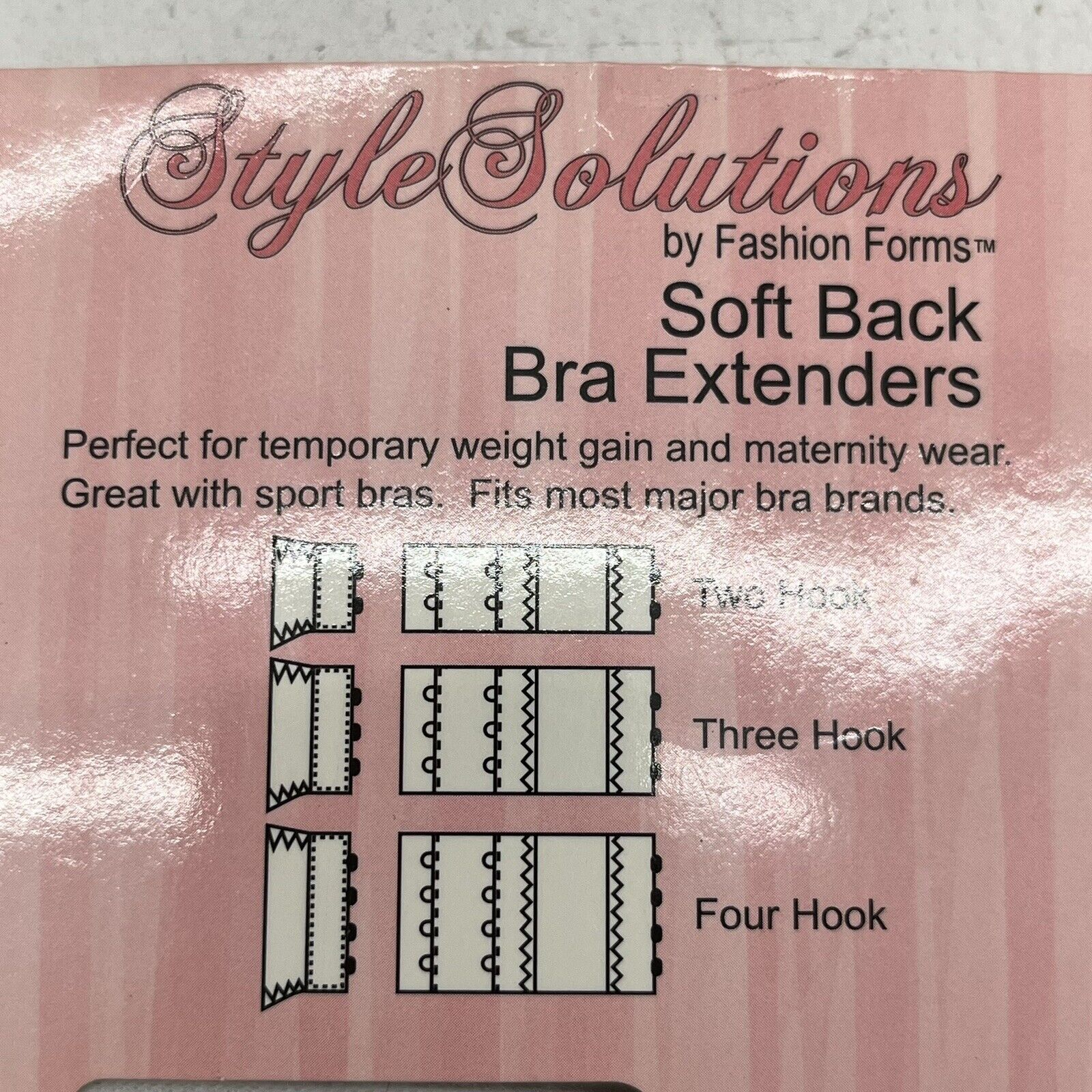 Style Solutions 4 Pack Soft Back Bra Extenders Women's One Size