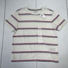 Old Navy White Softest Stripe Short Sleeve T Shirt Youth Boys Size Small