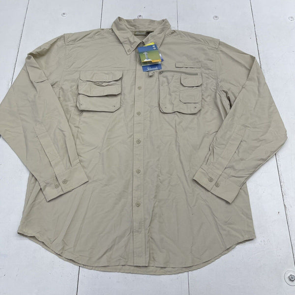 World Wide Sportsman Men's Fishing Shirt Vented Olive Green Size XL Short  Sleeve