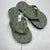 Old Navy Green Dinosaur Printed Flip Flops Youth Boys Size 3-4 New