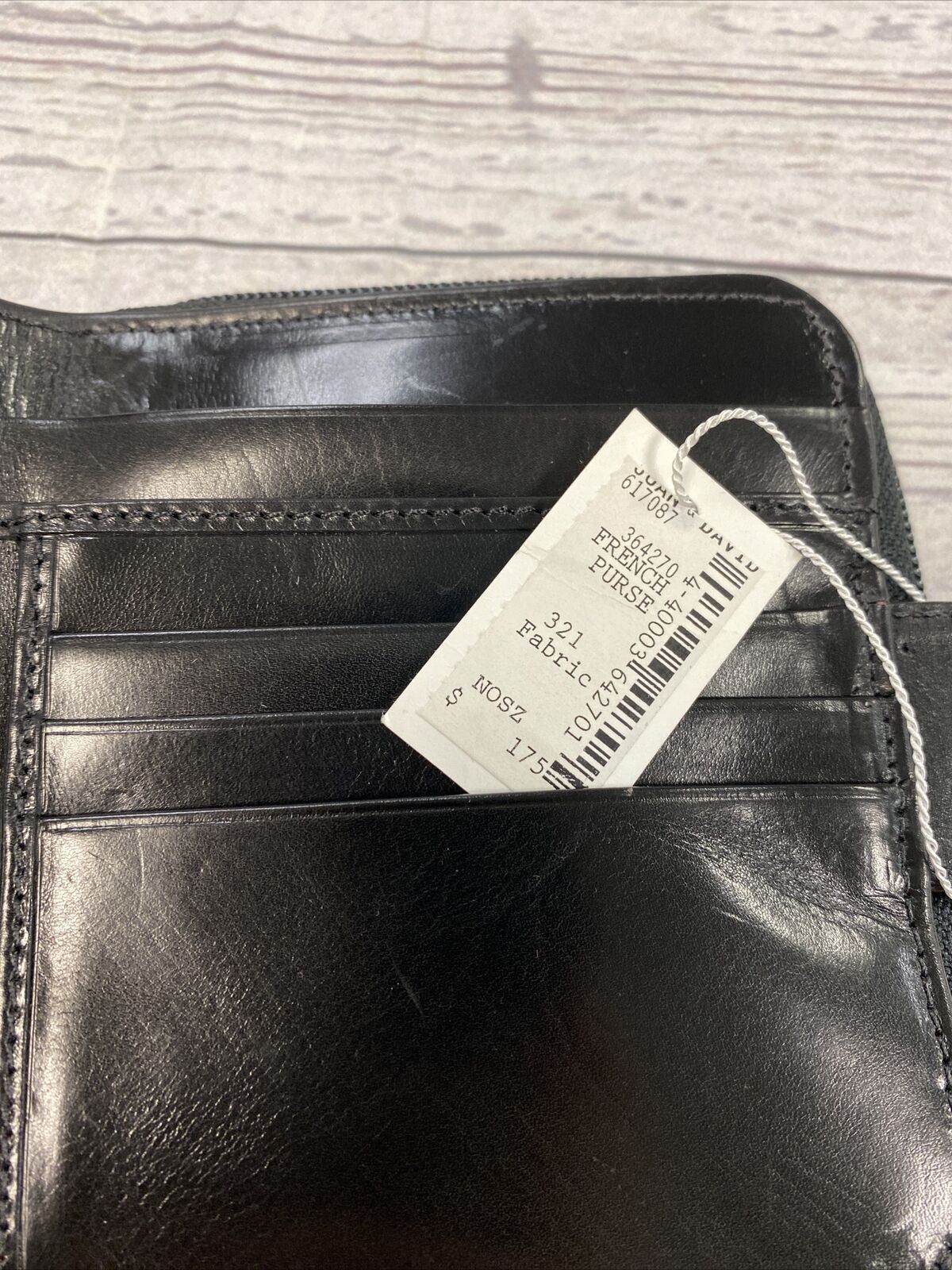 Pre-owned Fabric Wallet In Black