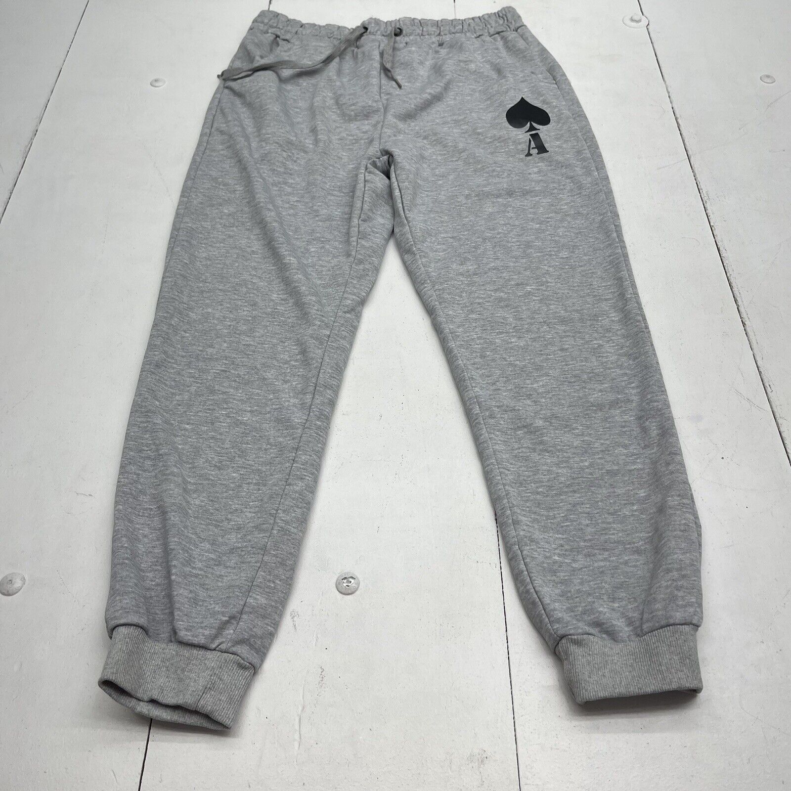 SHEIN Gray Ace Of Spade Sweatpants Women's Size Large New - beyond exchange