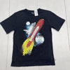 Children’s Place Black Spaceship Graphic Short Sleeve T Shirt Youth Boys M New