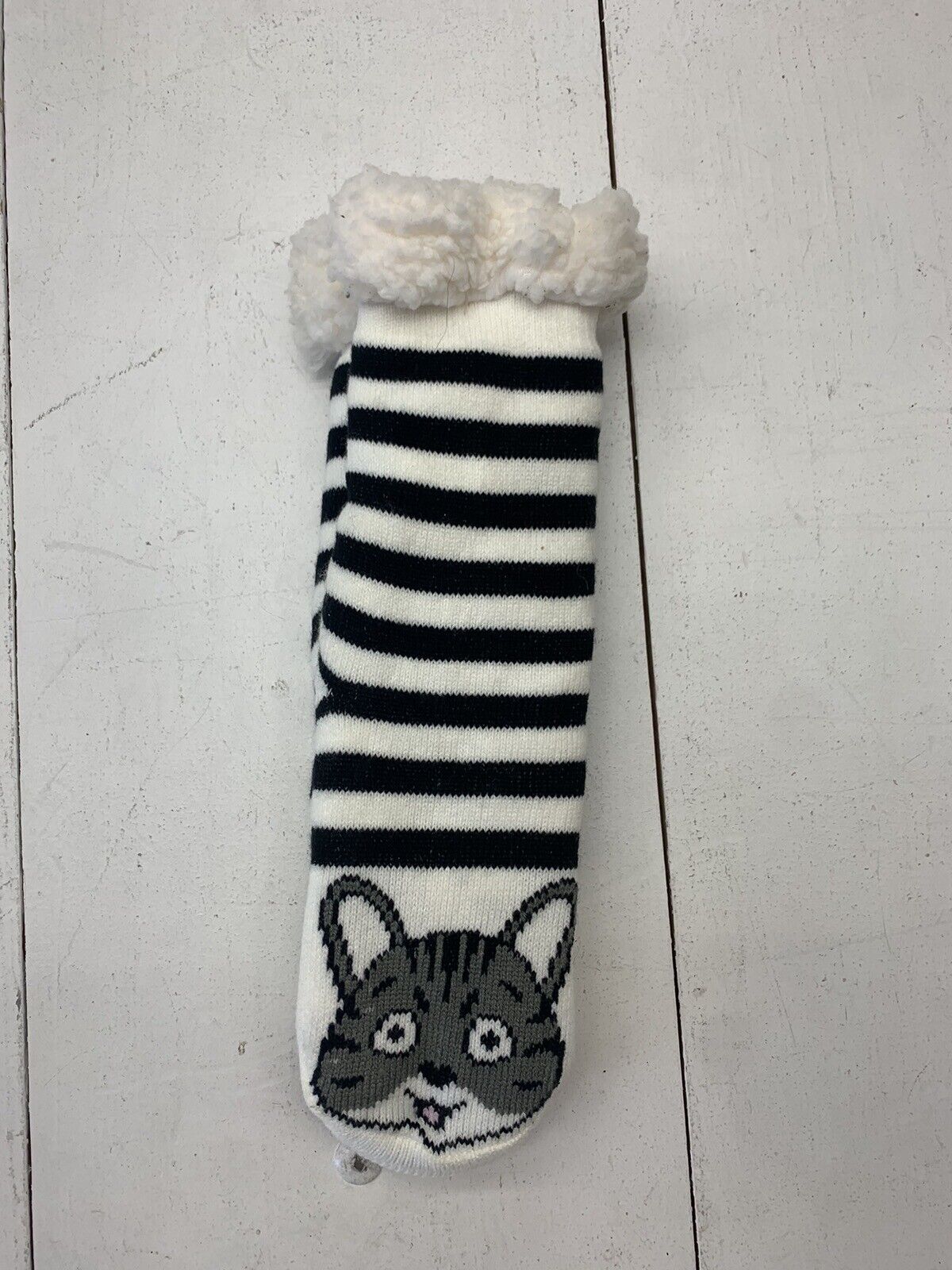 Women's Fuzzy Cat Socks - Black