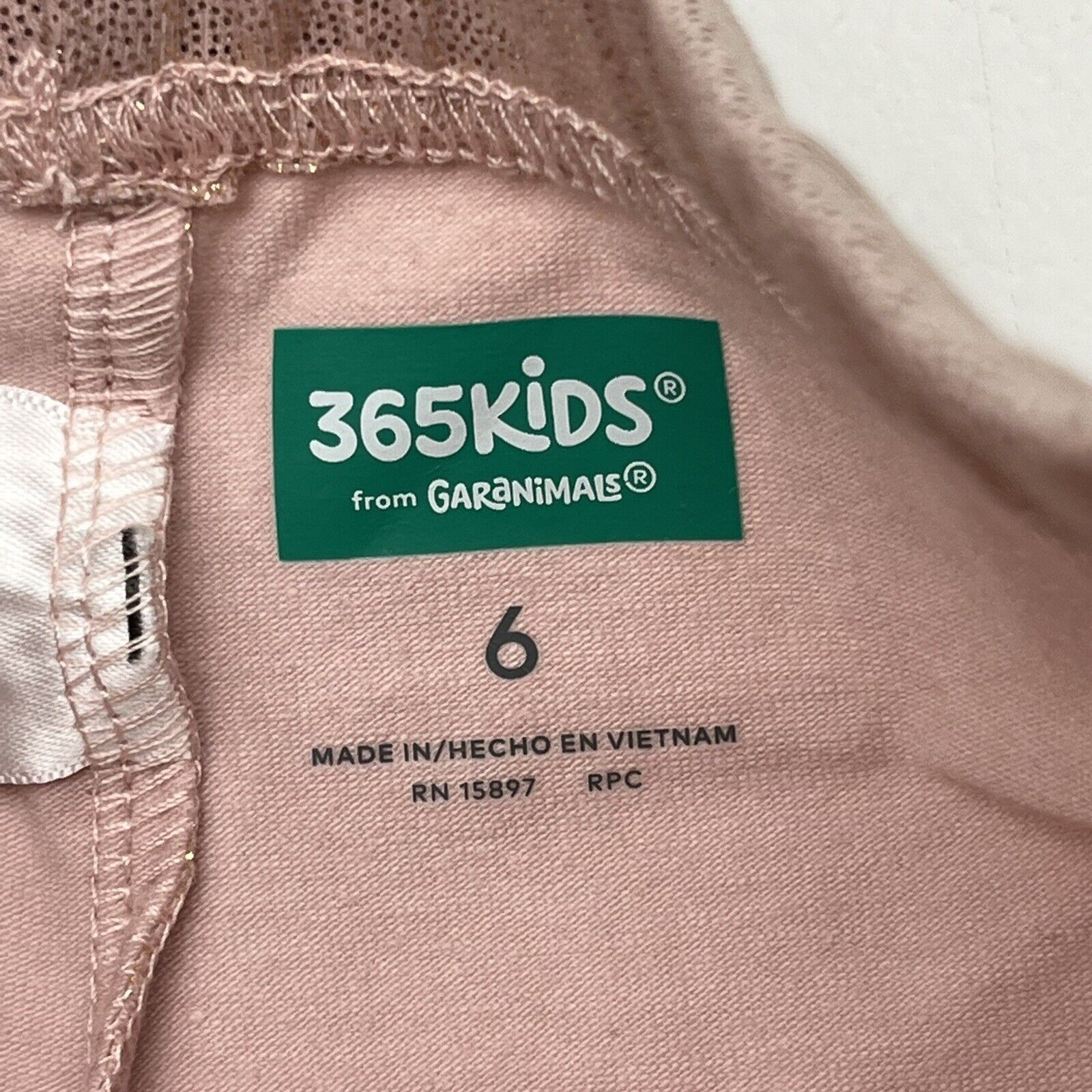 365 Kids Garanimals Pink Matalic Leggings Girls Size 6 NEW