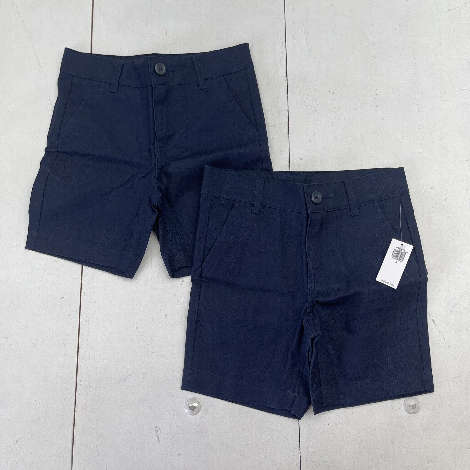 Old Navy Boys Twill W/Built-In Flex Straight Uniform Shorts 2 - Pack