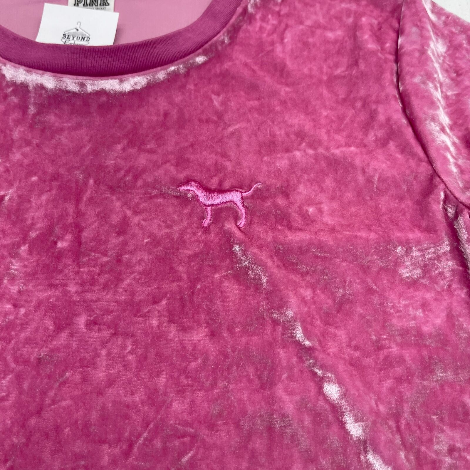 Victoria's Secret Pink Tie Dye Crop Long Sleeve Large